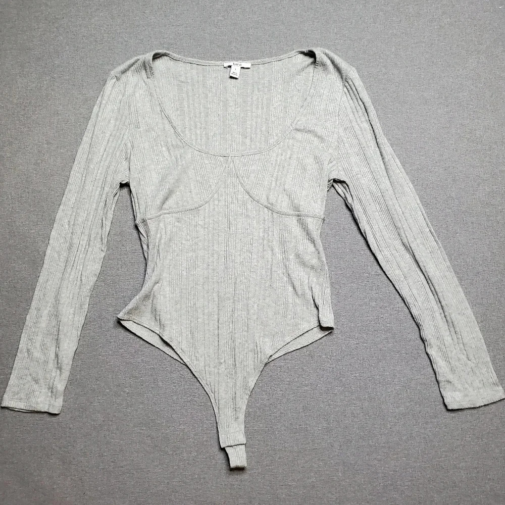 Bar‎ III Gray Bodysuit